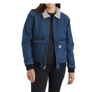 Carhartt Sherpa denim bomber jacket